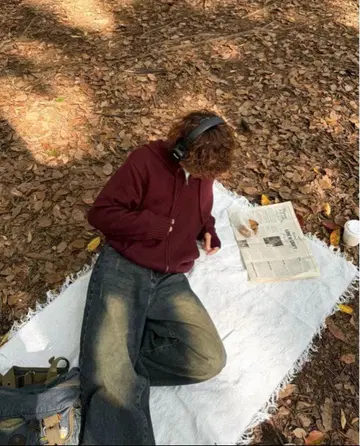 INTER FACTORY 류세이 더블 지퍼 니트 후드티