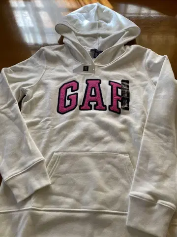 미사용 새상품 택 포함 GAP 후드 부착 화이트 후드티 XS
