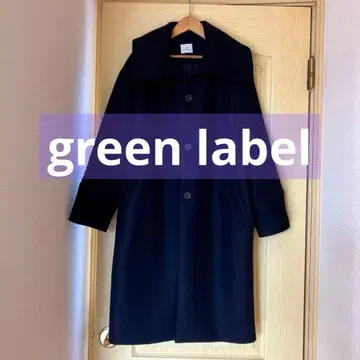 green label 다크 네이비 코트 무릎 기장