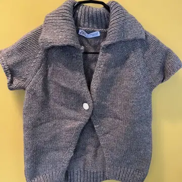 ZARA 숏 슬리브 니트 베스트 M