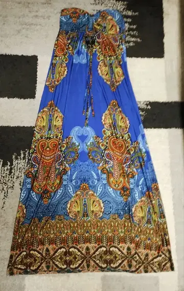 태국제/튜브탑 원피스/에스닉/프리 사이즈