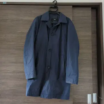 HUGO BOSS 롱 트렌치코트 다크 블루