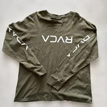 금일 한정 RVCA STANDARD TEE 긴팔 티셔츠 올리브 그린
