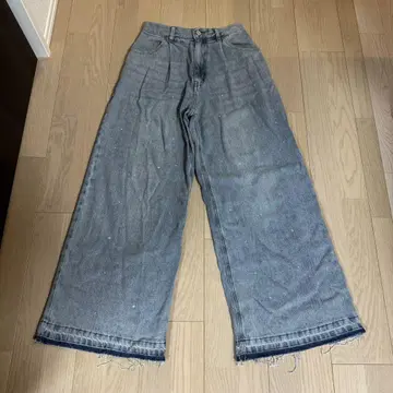 시마무라 츠지 노조미 콜라보 비쥬 와이드 데님 팬츠