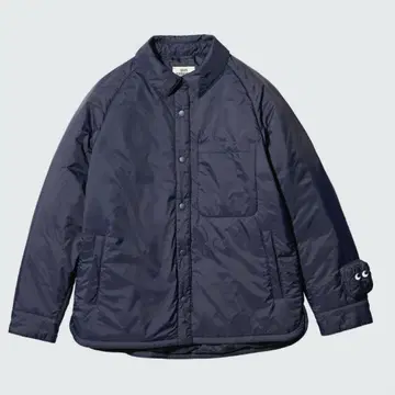 미사용급 유니클로 x 안야 힌드마치 퍼프 테크 셔츠 자켓 2XL 네이비