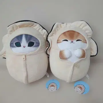 모프 샌드 mofusand 카키냥 BIG 봉제 인형 2종 세트