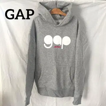 gap JAPAN 그레이 후드 부착 후드티 캥거루 두꺼운 원단