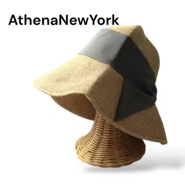 새상품급 AthenaNewYork 캐플린햇 Risako형 리본 고급