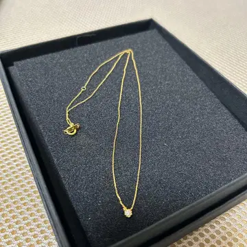 AHKAH 골드 체인 목걸이 자갈 장식