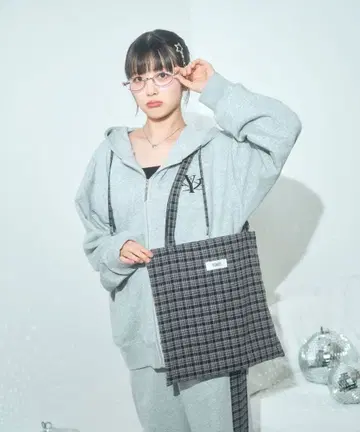YUINARY 체크 토트백 블랙 새상품 러브 라이브!