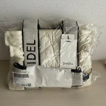 snidel 프릴 퀼팅 로고백
