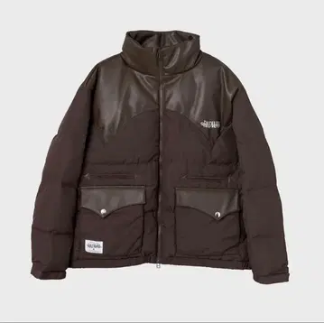 Badway Western leather down jacket