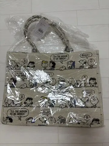 [ 미사용품 택 포함 ] 스누피 코믹 토트백