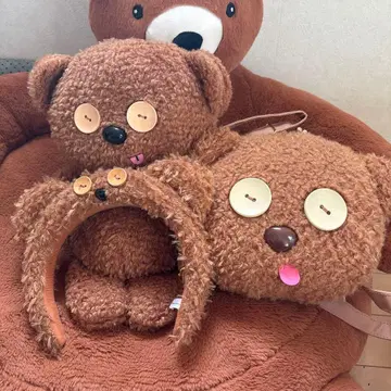 유니버셜 팀 3종 세트 봉제 인형, 머리띠, 파우치