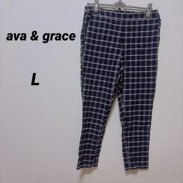 ava & grace [ L ] 체크 패턴 캐주얼 팬츠
