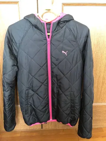 Puma 여성용 다운 자켓 L 블랙/핑크