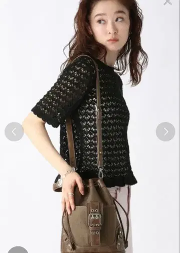 미사용 새상품 JEANASIS 앤티크 복조리 BAG 카키 계열