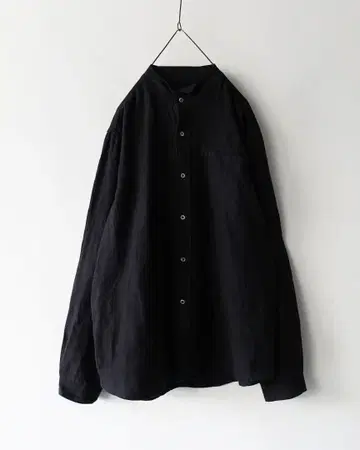 Linen Shirt Black ichi antiquites