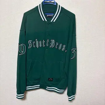 Schott 바시티 자켓 2XL 다크 그린