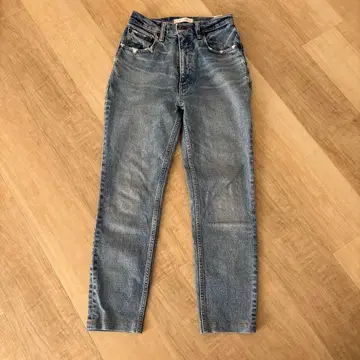 MOUSSY 스트레이트 데님 라이트 블루