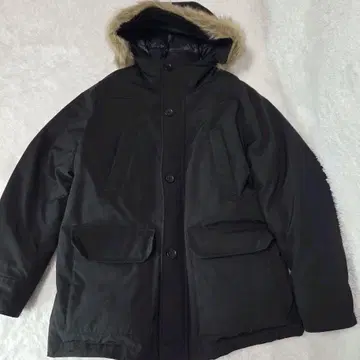 [컨디션 최상] UNIQLO 울트라웜 하이브리드 다운 코트 XL 블랙