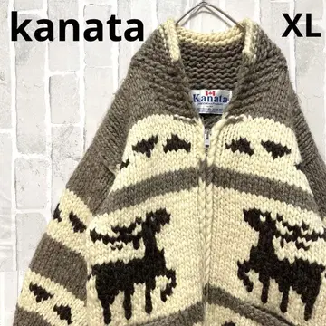 kanata 코위찬 니트 스웨터 가디건 루돌프 XL 캐나다제