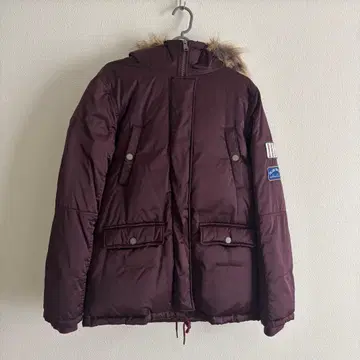 ROXY 다운 자켓 버건디 퍼 포함