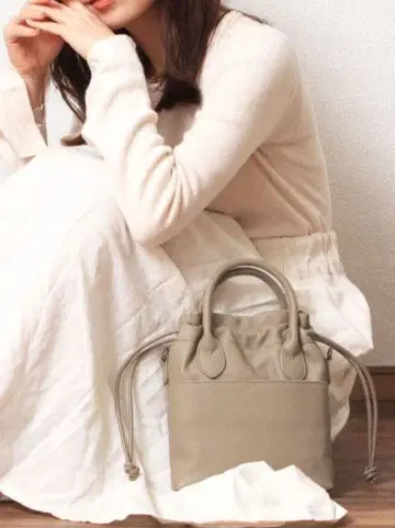 케스크루 디자인 가죽 복조리 백