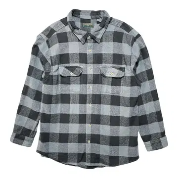구제 의류 필드&스트림 아웃도어 버팔로 체크 패턴 긴팔 셔츠