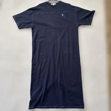 [새상품] U.S.POLO ASSN 네이비 반팔 롱 원피스