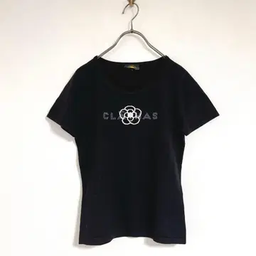 [ CLATHAS ] 클레타스(38) 반팔 티셔츠 블랙 비즈 라운드넥
