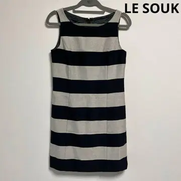 새상품급 LE SOUK 보더 무릎 기장 원피스 S