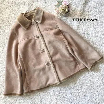DELICE sports 보아 자켓 L 베이지 도쿄 스타일