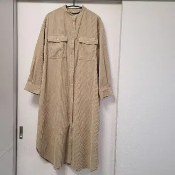 차오패닉 티피 코듀로이 베이지 롱 셔츠