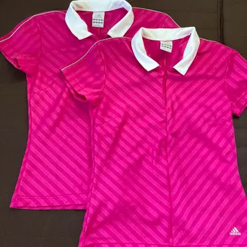 adidas 핑크 피케 셔츠 2장 세트 ( M, L )