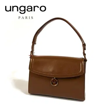 [ 미사용 ] ungaro 가죽 원숄더백 브라운 일본제 택 포함