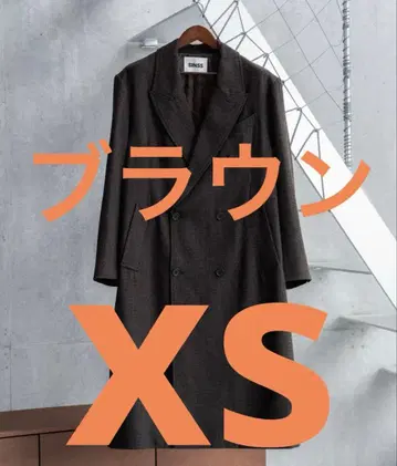 sinss 클래식 울 블렌드 트위드 코트 브라운 xs