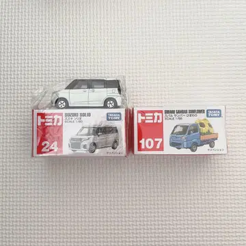 [ 개봉 완료 미사용품 ] 토미카 스즈키 솔리오 & 스바루 삼바 2세트