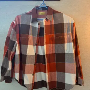 #WIDE-CASUAL 체크 무늬 플란넬 셔츠