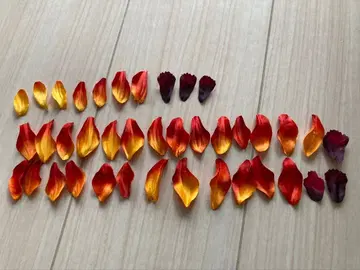 웨딩 바디 플라워 오렌지 보라색 빨간색