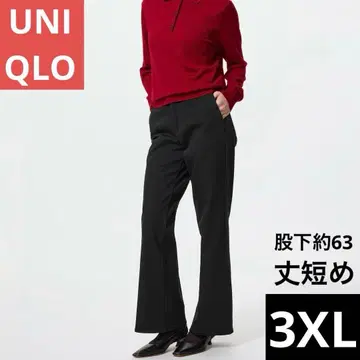 [ 새상품 ] UNIQLO 유니클로 슬림 플레어 트라우저 진  블랙