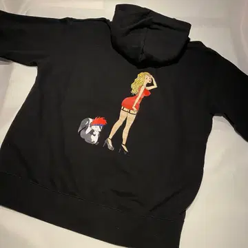 CROSS&STITCH 후드티 풀오버 프린트 블랙 2XL