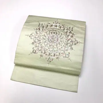 나고야 오비 아름다운 꽃무늬 패턴 금은 부품 자수 KO-1771