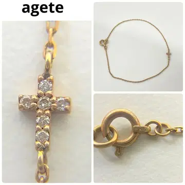 agete 아가트 골드 크로스 모티브 팔찌 K10