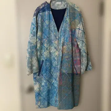 포키프시 pokipcee 노카라 코트 자켓 블루 계열