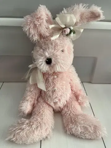 핑크 토끼 봉제 인형
