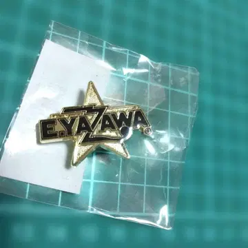 EYAZAWA 별 모양 핀 배지 골드/블랙 미개봉 뮤지션