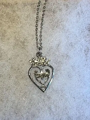 빈티지 실버톤 하트 목걸이
