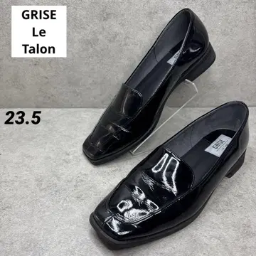 컨디션 최상! Le Talon GRISE 에나멜 로퍼 스퀘어토 23.5