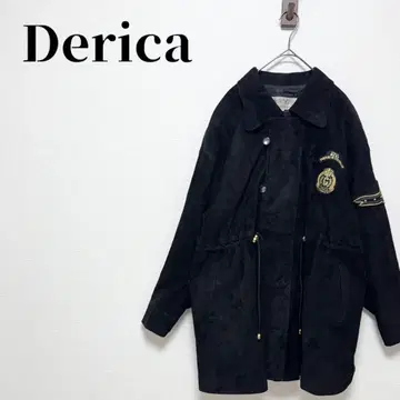 [레어] Derica 빈티지 양가죽 자켓 와펜 포함 블랙 일본제